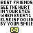 Animated sequence of yellow smiley faces with changing mouth expressions above repeating text lines in blue, red, and black.