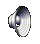 Six pixelated speaker icons arranged in two on a gray background, each showing different angles of the same object