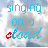 Static image of 'singing on a cloud' text with blue background and animated color changes in the word 'cloud'.