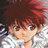 A pixelated anime-style character with spiky brown hair and red highlights on the left, next to a black background with white text reading "Anime IM" above a stylized signature.