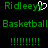 Green pixelated text and symbols on black background with animated heart symbol replacing 'y' in 'Ridleyy' on left side.