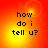 Four identical display pixelated text 'how do i tell u?' on a gradient background shifting from red to yellow with circular light effects