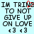 Pixelated text on light blue background with red heart overlay on 'TRING' and two identical text blocks below.