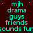 A static digital image displays repeated cyan text on a dark brown background, with no visible animation or motion changes.