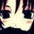 Anime-style character face with large black eyes, pink blush, and brown hair, shown in multiple overlapping views with slight positional shifts.