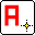 Two side-by-side display a large red letter A on the left and magenta letter A on the right, each with a small yellow starburst graphic below