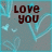 four with text phrases over a light blue background featuring faint heart outlines and small bird silhouettes