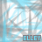 repeated blue and gray abstract line patterns with the text 'ELLEY' in light blue on a dark gray rectangle at the bottom center of each
