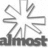 A static icon featuring a stylized asterisk above the word 'almost' in lowercase letters, with no visible animation.