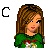 Pixel art character icons arranged in a with letters C, L, R, A and text BFFL on white background