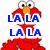 A static image divided into four quadrants featuring Sesame Street character Elmo, yellow text on black backgrounds, and blue text on black backgrounds.
