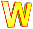 Yellow 3D letter Ws with red outlines arranged in a on a gray background, each W has a gradient fill and subtle shadow effect