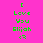 Green pixelated text reads "I Love You Elijah <3" on four distinct background colors: bright pink, light purple, light blue, and dark purple.