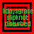 Green text reading '8daysgrace slipknot disturbed' appears over red and black concentric squares with a central red square, displayed in a