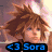 Four anime-style character portraits arranged in a with colored text labels beneath each
