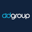 Pixelated text 'odgroup' in blue and white on dark blue background, with 'od' in blue and 'group' in white.
