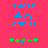 Pixelated blue text lists names above a green and brown symbol on bright pink background.