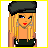 Pixel art contact sheet of six animated frames showing a blonde character in various outfits and poses with text reading "never doubt the smarts of a blonde!"