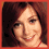 four pixelated portrait images showing a person with brown hair and red clothing, arranged in two and two