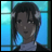 A 48x48 pixel buddy icon featuring a cartoon character with dark hair and light skin against a blue background, paired with text reading "Anime IM" and "com" on the right side.