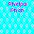 Pixelated cyan background with white circular patterns and pink text reading "Phelps Phan" in four identical quadrants.