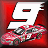 A static pixelated icon features a large white stylized 'R' with black outlines against a red background, overlaid by a blurred pink and gray abstract shape at the bottom.