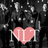 Pixelated image with a pink heart symbol over dark figures, blue text reading "HIT Rock 4ever!" and names below.