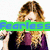 A four- shows a woman with long curly hair in various poses, overlaid with pixelated text reading 'Fearless', 'is what I am', and 'MandyH' on green backgrounds