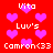 Red background with pink hearts and repeated white text 'Vita', 'Luv's', 'Camron<33' in pixelated font.