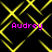 Yellow geometric lattice pattern with four instances of the name 'Audrey' in pink text on a black background.