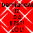 Red background with white diamond lattice pattern and repeated black text "DemianM IZ DA BEST! LOL!" in two vertical