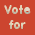 Red background with repeated angel figures and text 'Vote for an Angel' in white pixelated font.