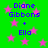 Green background with pink stars and blue text reading "Diane Gibbons + Ella" in four identical sections.