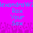 Pixelated text on a bright pink background with blue and purple elements, featuring repeated phrases in a