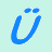 eight U-shaped icons with double dots above, alternating blue and pink on a light cyan background