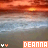 Animated contact sheet showing two frames of a sunset beach scene with text and icons, featuring the name 'DEANNA' in contrasting color schemes.