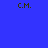 Blue background with four showing 'C.M.' text and varying white circular light effects