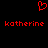 Red pixelated heart symbol above two identical red text strings on black background.