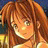 A pixelated anime-style character with long orange hair and yellow clothing appears on the left side of a contact sheet, while the right side displays stylized text "Anime IM" above smaller text "COM" against a black background.