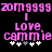 Pixelated pink text and symbols on black background with animated white star changes.