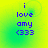 Pixelated text on a gradient background with subtle circular patterns, showing 'i love amy (333)' in blue on yellow-green hues.