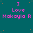 Teal background with scattered orange dots, repeated pink text "I Love Makayla R" in three across the image