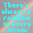 Pixelated cyan text reads 'There's always a rainbow in every storm' over a gray background with a diagonal multicolor gradient.