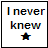 Animated sequence showing text "I never knew" with a star, transitioning to "that everything was falling through" with an orange heart.