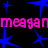 A pixelated animated contact sheet showing repeated text and star shapes on a black background with gray transparency overlay.