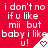 Red background with white pixelated text repeating 'i don't no if u like mii but baby i like u!' and white triangular shapes containing red hearts.
