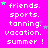 A static image with a bright pink background displays repeated text phrases and small star icons in green, purple, and light blue.