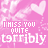 Pink background with repeating heart shapes and text reading "I MISS YOU QUITE TERRIBLY" in white pixelated font.