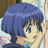 A pixelated anime-style character with blue hair and a light-colored outfit appears on the left side of a contact sheet, while the right side displays text reading "Anime IM" and "com" in white pixelated font against a black background.