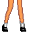 Pixel art contact sheet showing a schoolgirl character's legs, torso, and full body across multiple frames with repeated text "going to school is so much fun".
